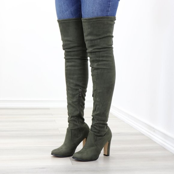 Over Knee High Boots Lace Up Slim Thigh High Heels - Picture 15 of 15